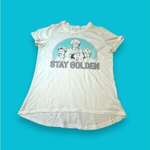 The Golden Girls Official Stay Golden White Graphic T-Shirt Size XL
